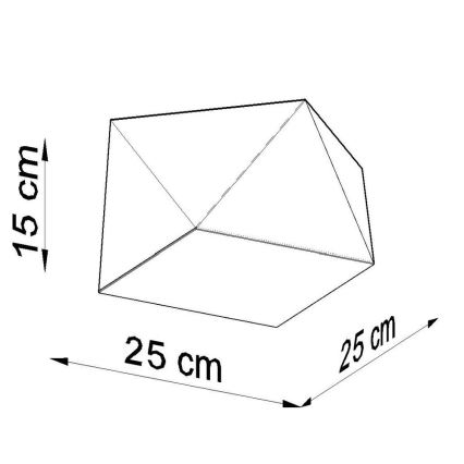 Lámpara de techo HEXA 1xE27/60W/230V blanco