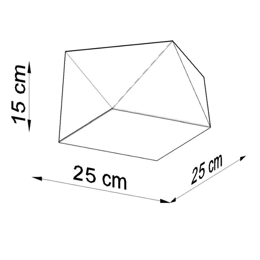 Lámpara de techo HEXA 1xE27/60W/230V negro