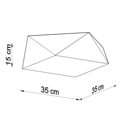 Lámpara de techo HEXA 2xE27/60W/230V blanco