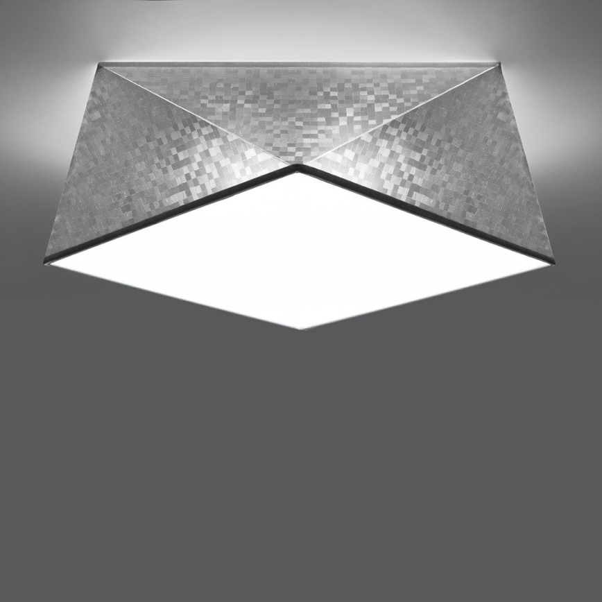 Lámpara de techo HEXA 2xE27/60W/230V plata