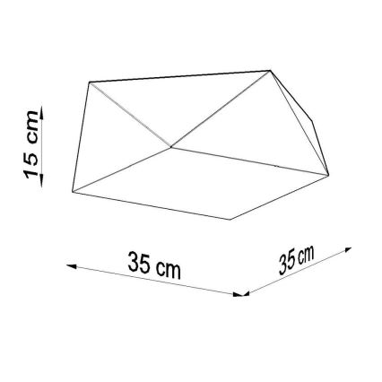 Lámpara de techo HEXA 2xE27/60W/230V plata