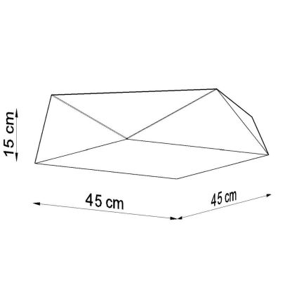 Lámpara de techo HEXA 3xE27/60W/230V blanco