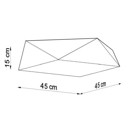 Lámpara de techo HEXA 3xE27/60W/230V plata