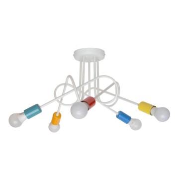 Lámpara de techo infantil OXFORD 5xE27/15W/230V