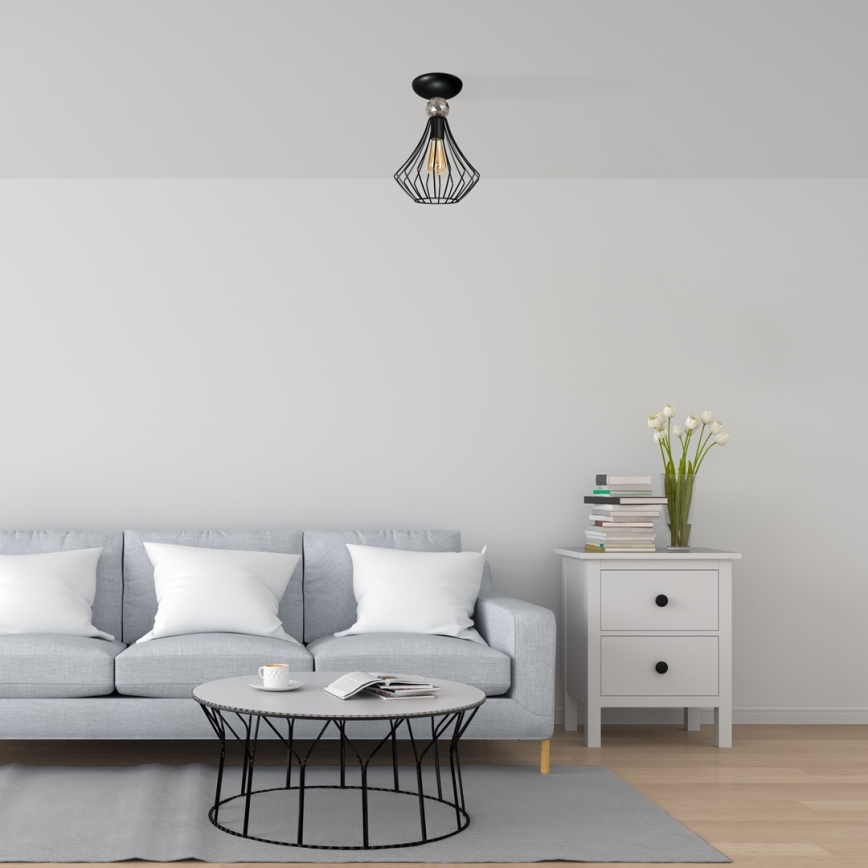 Lámpara de techo JEWEL 1xE27/60W/230V negro