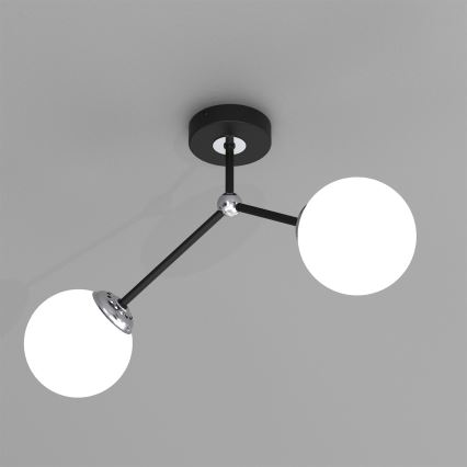 Lámpara de techo JOY 2xE14/40W/230V negro/cromo brillante