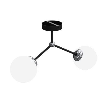 Lámpara de techo JOY 2xE14/40W/230V negro/cromo brillante