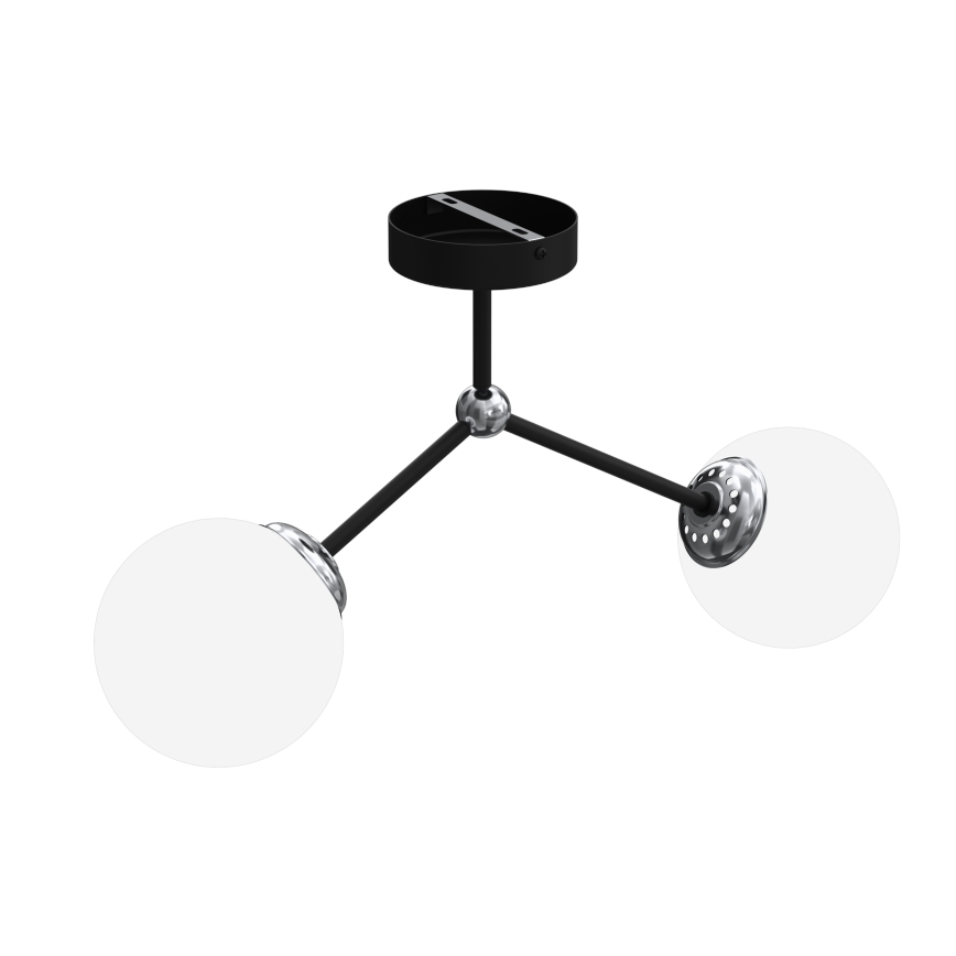 Lámpara de techo JOY 2xE14/40W/230V negro/cromo brillante