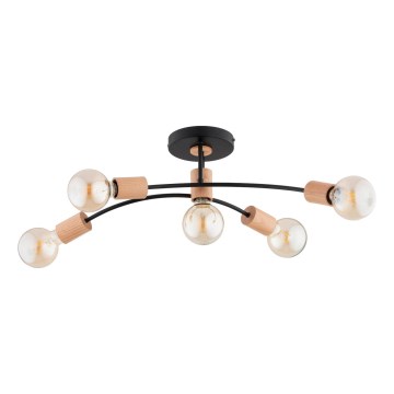 Lámpara de techo LANTI 5xE27/15W/230V beige/negro