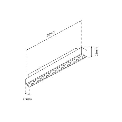 Lámpara de techo LED MAGNETIC TRACK LED/18W/48V 4000K