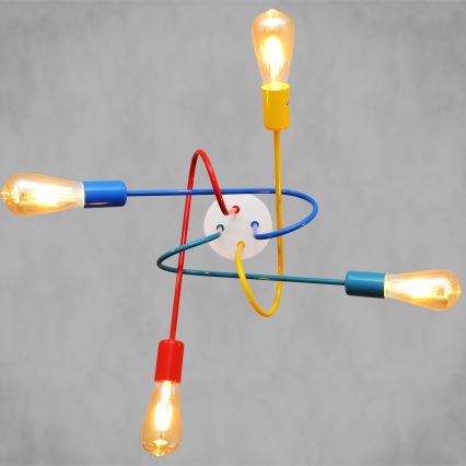Lámpara de techo LED para niños OXFORD 4xE27/10W/230V