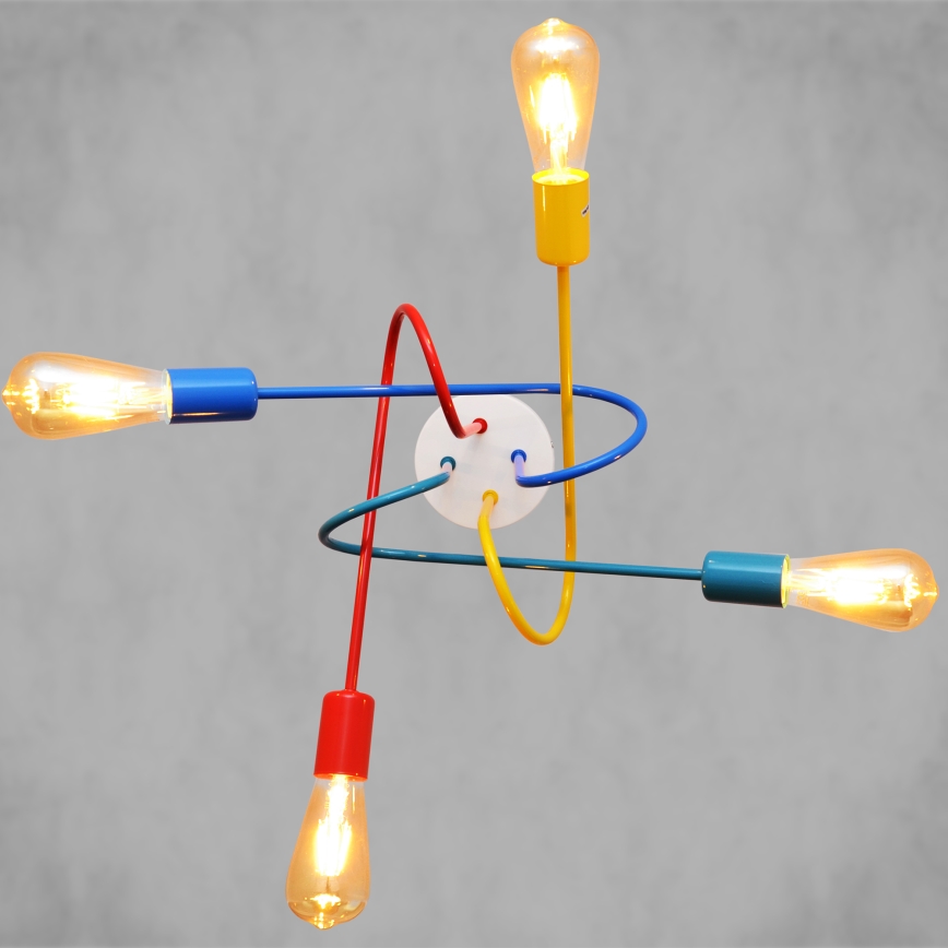 Lámpara de techo LED para niños OXFORD 4xE27/10W/230V
