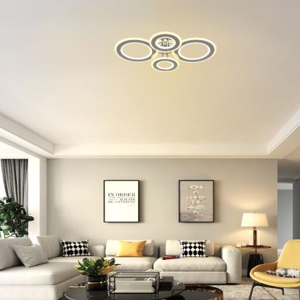 Lámpara de techo LED regulable LED/100W/230V 3000-6500K + control remoto