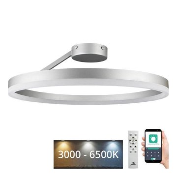 Lámpara de techo LED regulable LED/40W/230V 3000-6500K cromo mate + control remoto
