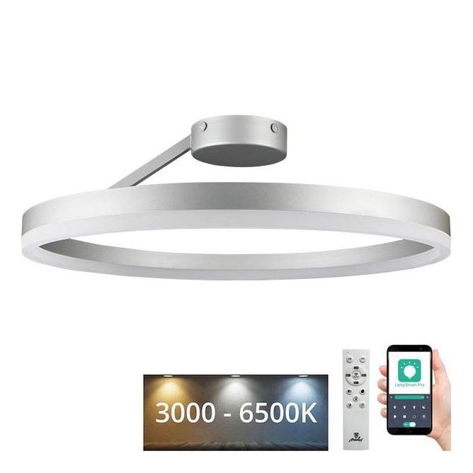 Lámpara de techo LED regulable LED/40W/230V 3000-6500K cromo mate + control remoto