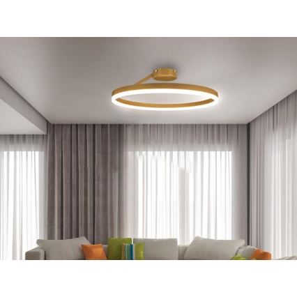 Lámpara de techo LED regulable LED/40W/230V 3000-6500K dorado + control remoto