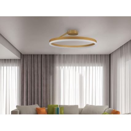 Lámpara de techo LED regulable LED/40W/230V 3000-6500K dorado + control remoto