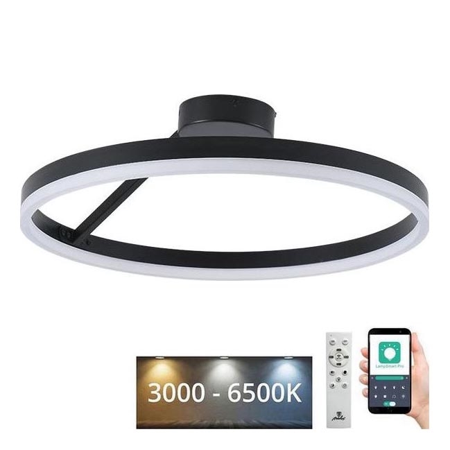 Lámpara de techo LED regulable LED/40W/230V 3000-6500K negro + control remoto