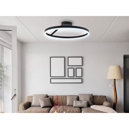 Lámpara de techo LED regulable LED/40W/230V 3000-6500K negro + control remoto