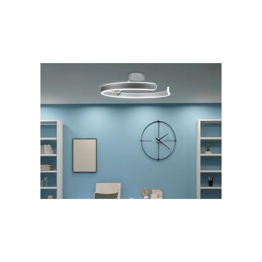 Lámpara de techo LED regulable LED/72W/230V 3000-6500K cromo mate + control remoto