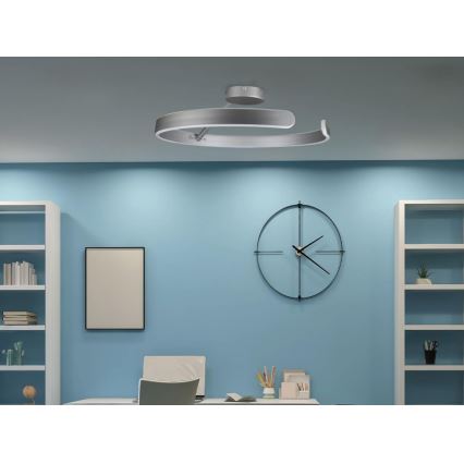 Lámpara de techo LED regulable LED/72W/230V 3000-6500K cromo mate + control remoto