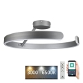 Lámpara de techo LED regulable LED/72W/230V 3000-6500K cromo mate + control remoto
