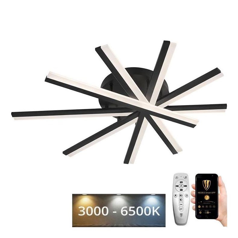 Lámpara de techo LED regulable LED/75W/230V 3000-6500K + control remoto