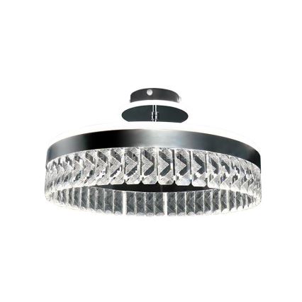 LED Lámpara de araña de cristal regulable empotrada LED/75W/230V 3000-6500K cromo mate + control remoto