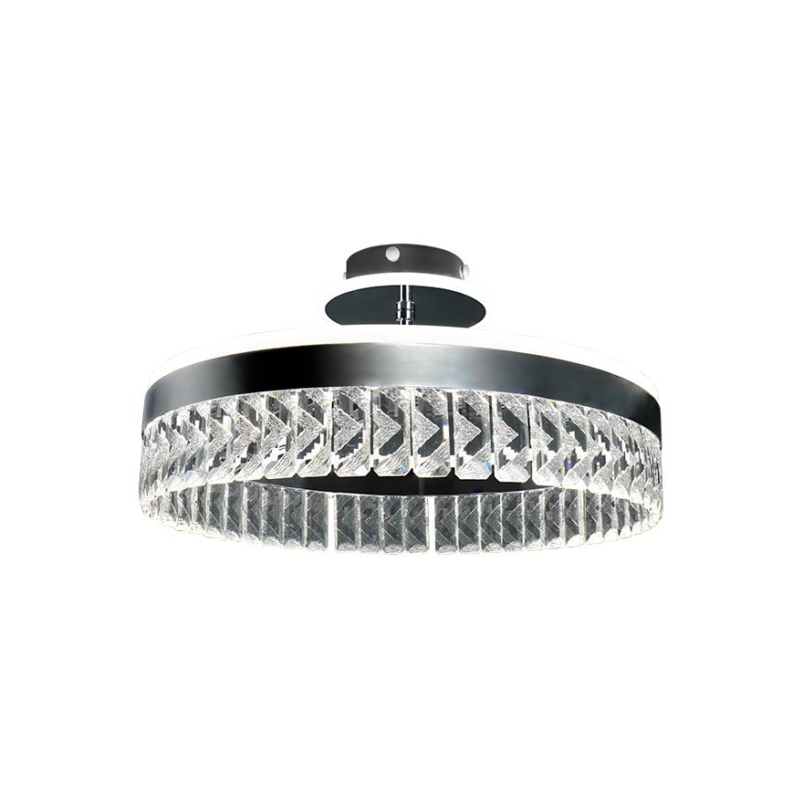 LED Lámpara de araña de cristal regulable empotrada LED/75W/230V 3000-6500K cromo mate + control remoto