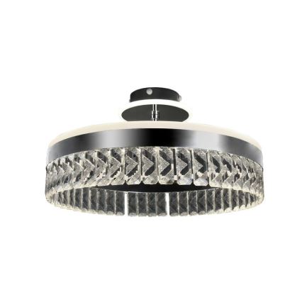 LED Lámpara de araña de cristal regulable empotrada LED/75W/230V 3000-6500K cromo mate + control remoto