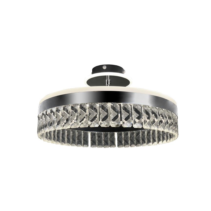 LED Lámpara de araña de cristal regulable empotrada LED/75W/230V 3000-6500K cromo mate + control remoto