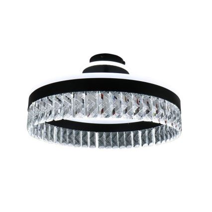 Lámpara de araña de cristal LED de superficie regulable LED/75W/230V 3000-6500K negro + control remoto