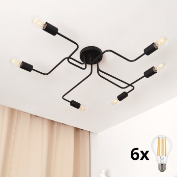 Lámpara de techo LED TUBE 6xE27/15W/230V
