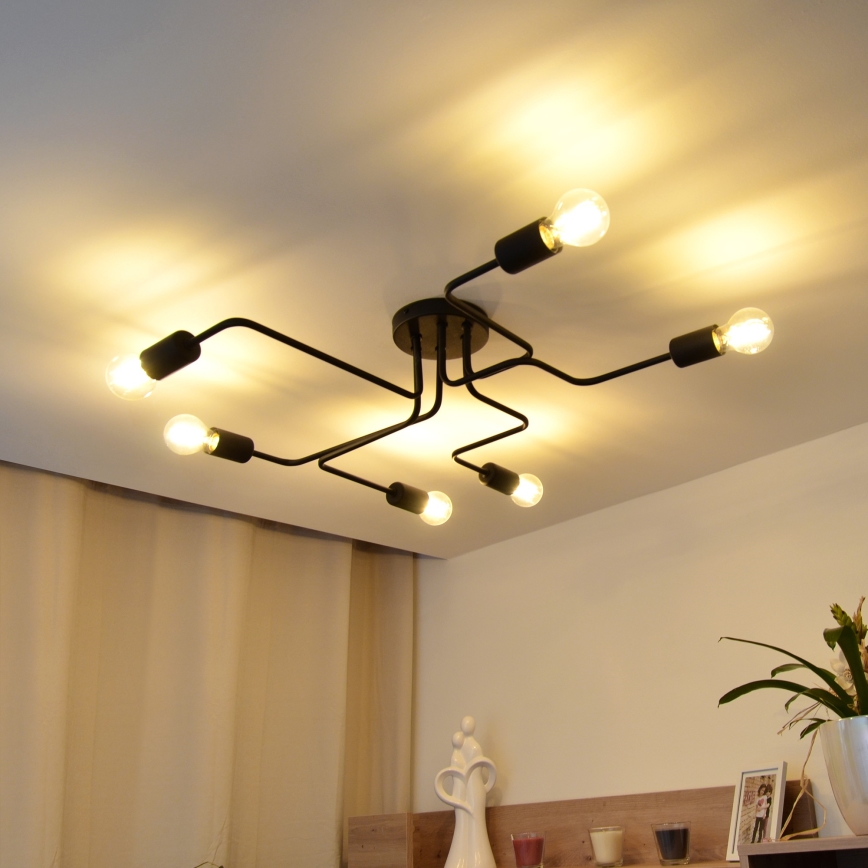 Lámpara de techo LED TUBE 6xE27/15W/230V