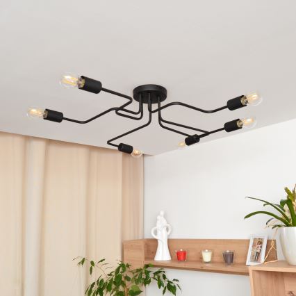Lámpara de techo LED TUBE 6xE27/15W/230V
