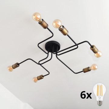 Lámpara de techo LED TUBE 6xE27/15W/230V