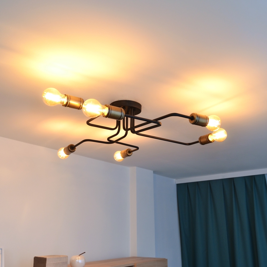 Lámpara de techo LED TUBE 6xE27/15W/230V