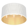 Lámpara de techo LOFT SHADE 3xE27/60W/230V blanco/dorado