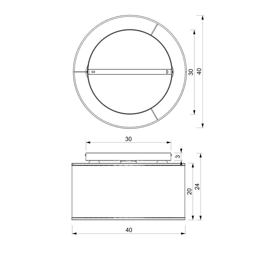 Lámpara de techo LOFT SHADE 3xE27/60W/230V blanco/dorado