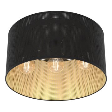 Lámpara de techo LOFT SHADE 3xE27/60W/230V negro/dorado