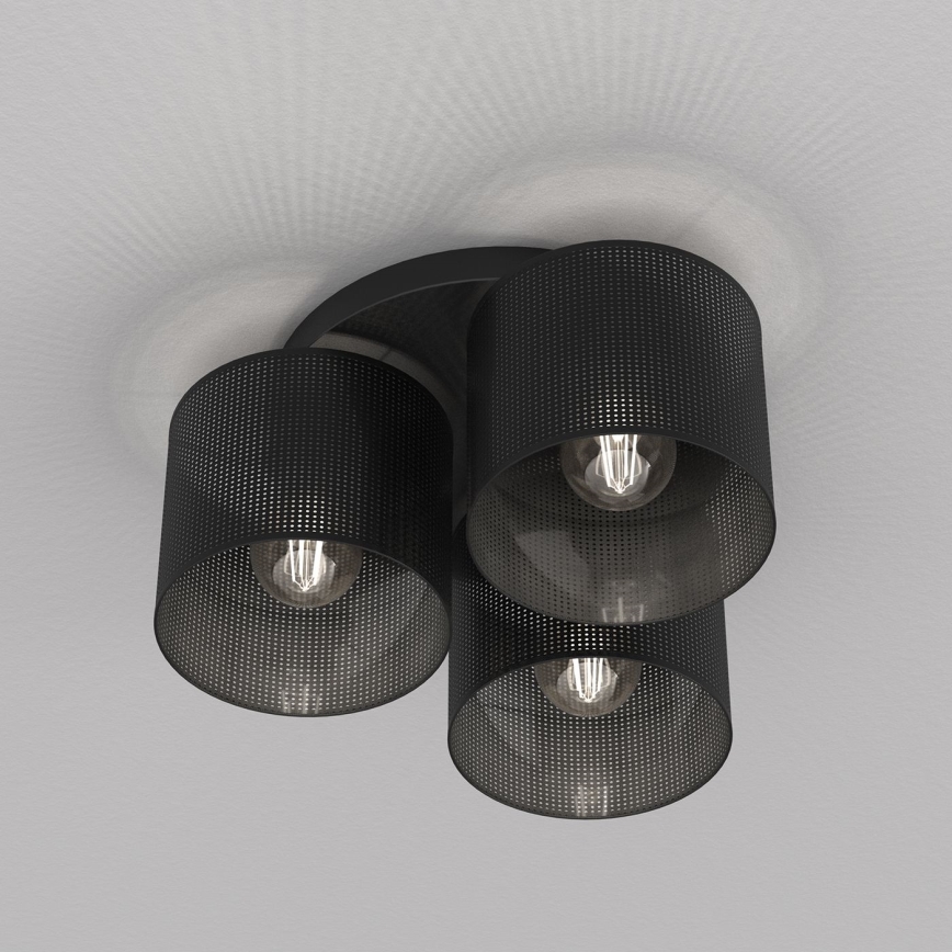 Lámpara de techo LOFT SHADE 3xE27/60W/230V negro