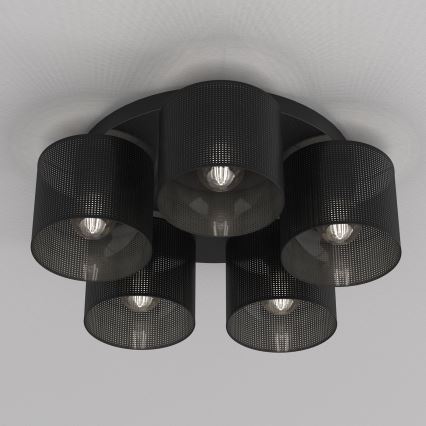 Lámpara de techo LOFT SHADE 5xE27/60W/230V negro