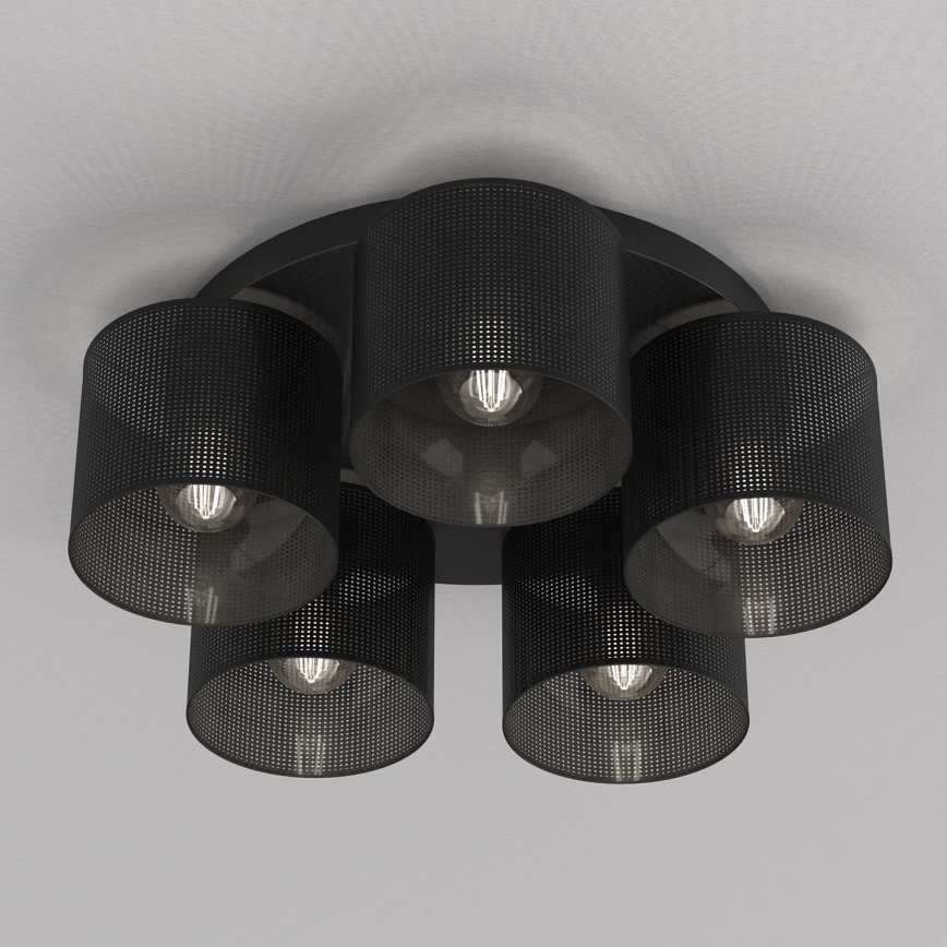Lámpara de techo LOFT SHADE 5xE27/60W/230V negro