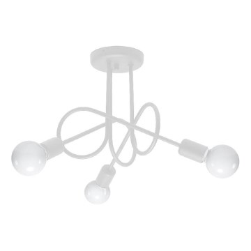 Lámpara de techo LOOP 3xE27/15W/230V blanco