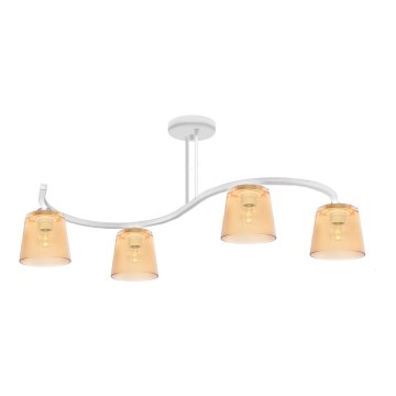 Lámpara de techo LUCEA 4xE27/15W/230V blanco/naranja