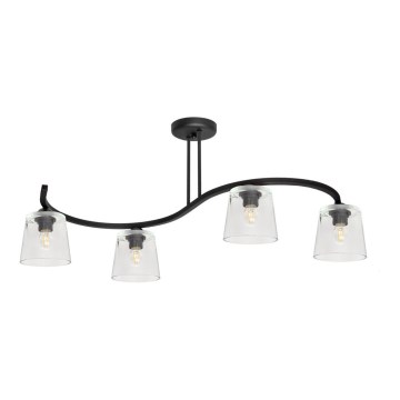 Lámpara de techo LUCEA 4xE27/15W/230V negro/clara