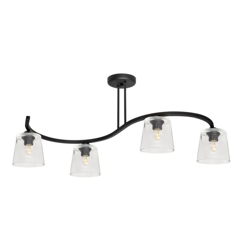 Lámpara de techo LUCEA 4xE27/15W/230V negro/clara