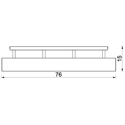 Lámpara de techo MAISON 4xGU10/8W/230V marrón/roble