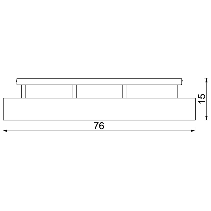 Lámpara de techo MAISON 4xGU10/8W/230V marrón/roble