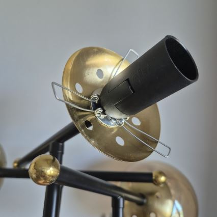 Lámpara de techo MALENA 3xE14/5W/230V dorado/negro/beige ahumado